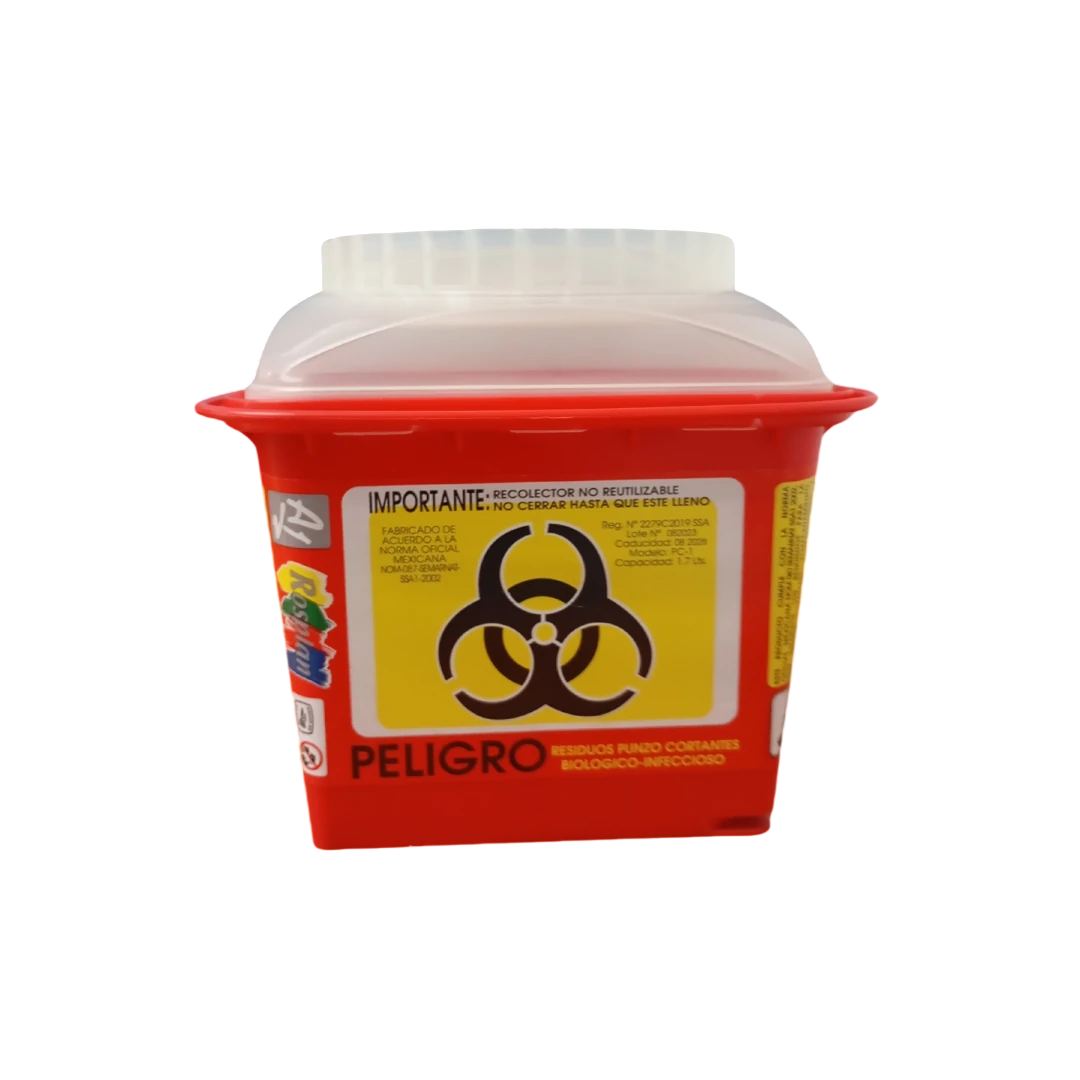 Contenedor de Punzocortantes RPBI 1.44 Lts