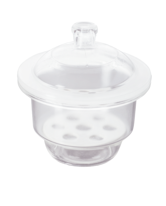 Desecador de Vidrio con Tapa y Plato de Porcelana - Glassco