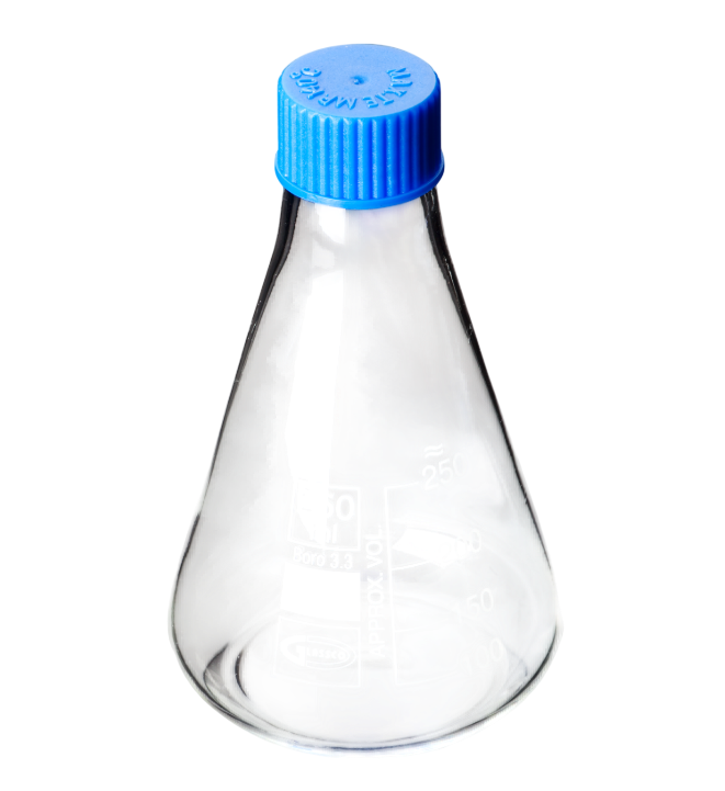 Matraz Erlenmeyer con Tapa Roscada - Glassco