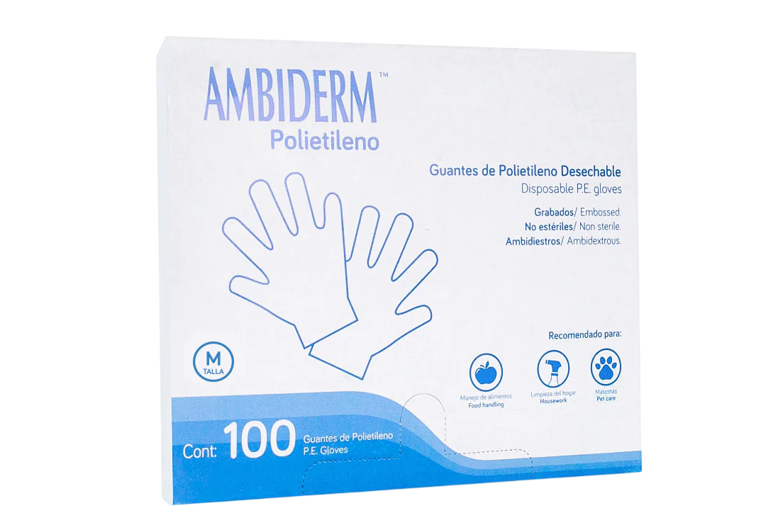 Guantes de Polietileno Desechables Ambiderm