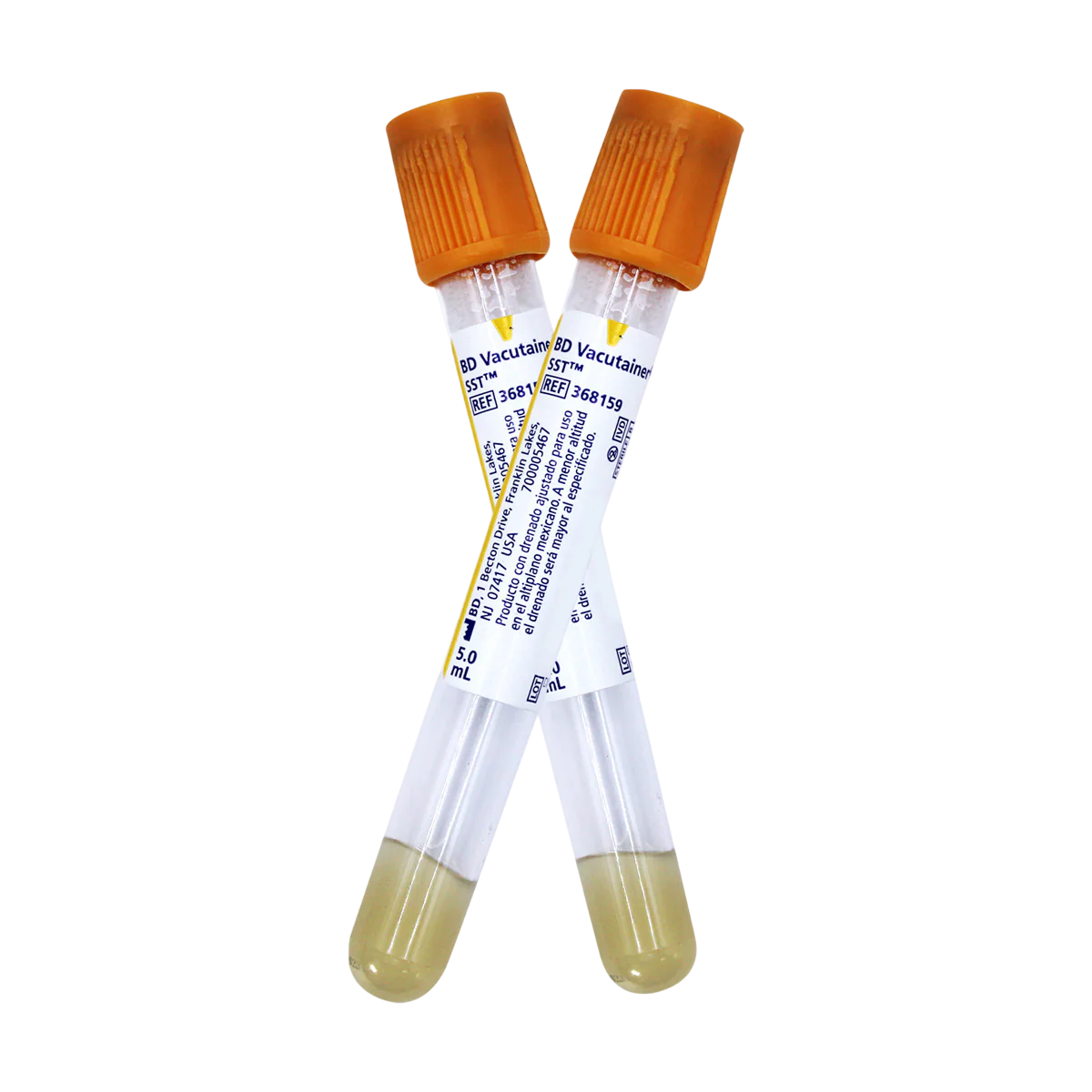 Tubo de Plástico BD Vacutainer® Tapón Dorado