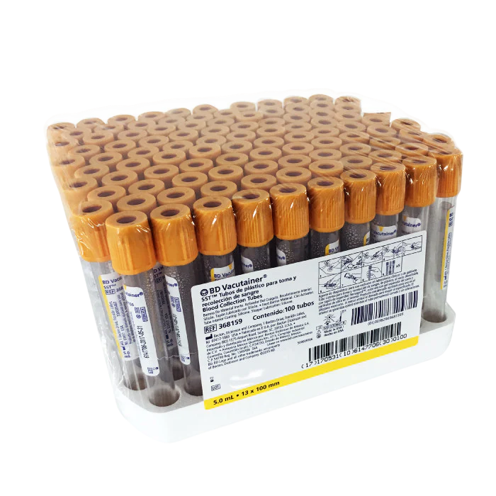 Tubo de Plástico BD Vacutainer® Tapón Dorado