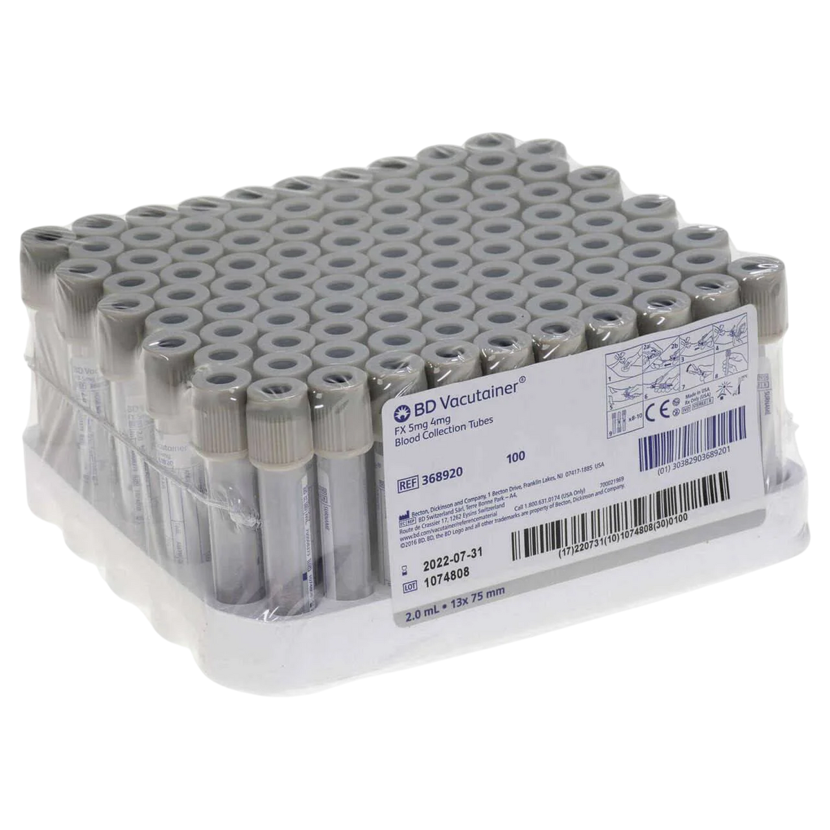 Tubo de Plástico BD Vacutainer® Tapón Gris
