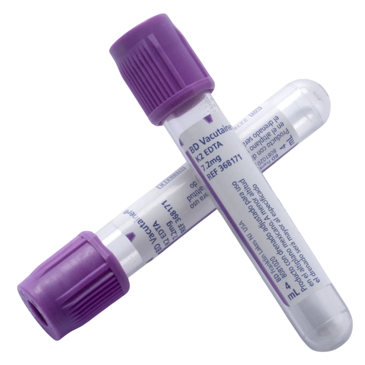 Tubo de Plástico BD Vacutainer® Tapón Lila