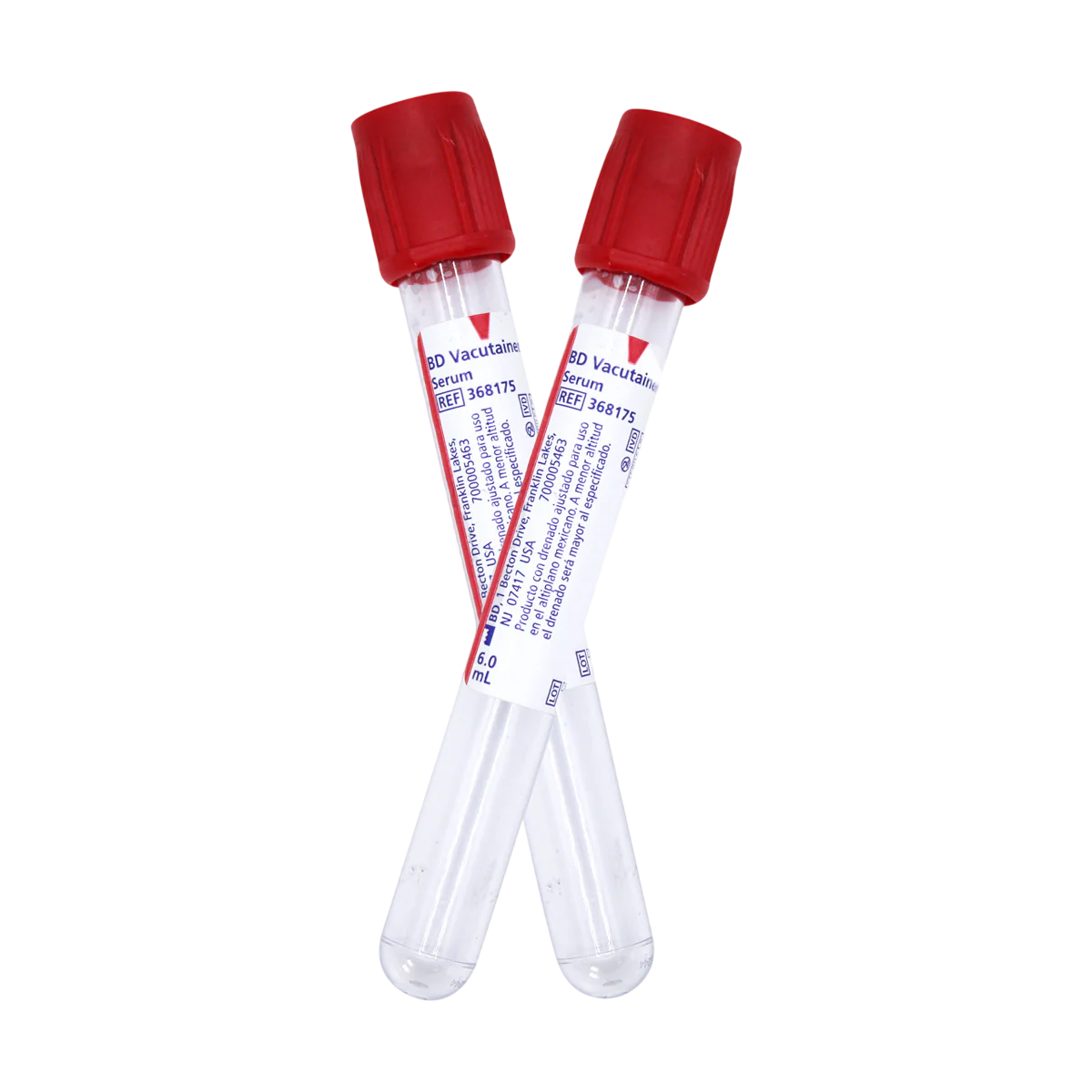 Tubo de Plástico BD Vacutainer® Tapón Rojo