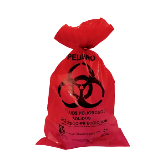 Bolsa Roja RPBI para Residuos Biológico-Infecciosos