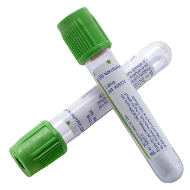 Tubo de Plástico BD Vacutainer® Tapón Verde