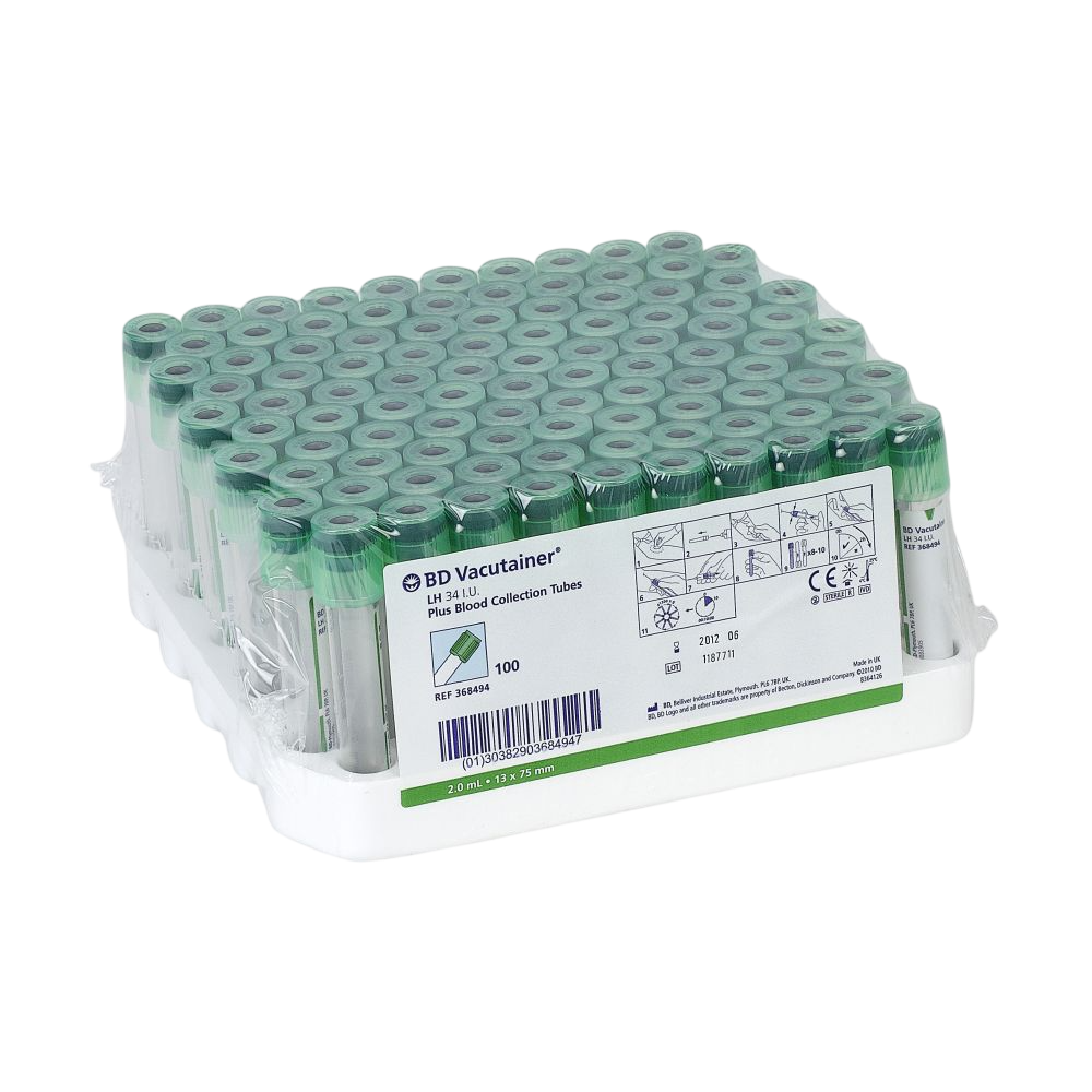 Tubo de Plástico BD Vacutainer® Tapón Verde